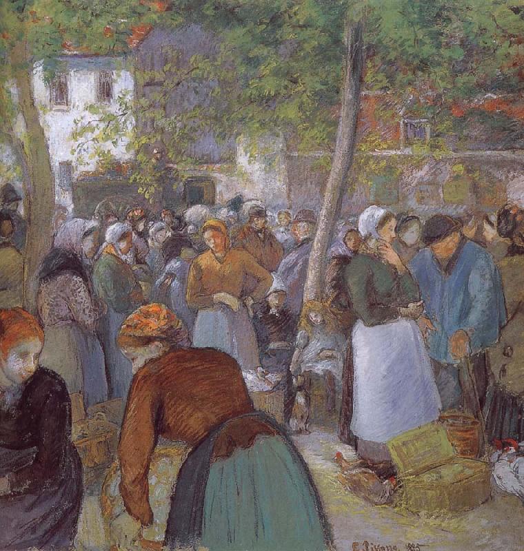 Camille Pissarro Market Sweden oil painting art